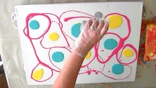 Paint Pouring for the first time!  Cells | No Torch | Swiping & Dirty Pour  | DIY Recipe