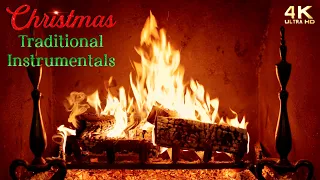 🔥 Joyful Christmas Fireplace with Traditional Instrumental Christmas Music