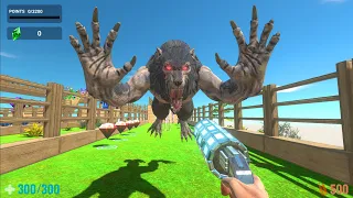 FPS Avatar with Pulse Blaster weapon vs Creepy Monster - Animal Revolt Battle Simulator