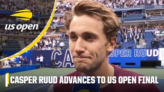 Casper Ruud explains how he stays calm in BIG moments after ADVANCING to finals | 2022 US Open