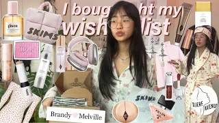 $2500 BUYING MY ENTIRE WISHLIST + HUGE HAUL🎀 online shop with me (sephora, brandy meville, skims…)