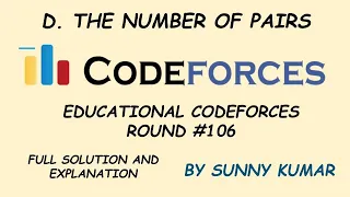 THE NUMBER OF PAIRS | PROBLEM D | EDUCATIONAL CODEFORCES ROUND 106