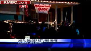 Returning Soldier Brings, Gets Surprises