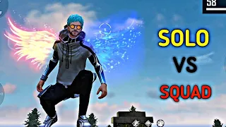 SOLO VS SQUAD || IMPOSSIBLE  MOMENTS FREE FIRE 🔥!!!