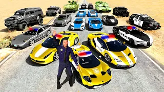 Collecting 25+ SECRET POLICE CARS in GTA 5!