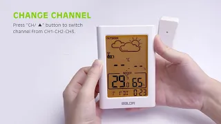 B0341 digital weather station orange backlight operation video （updated ）