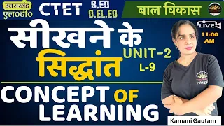 CONCEPT OF LEARNING | अधिगम की अवधारणा | सीखने की अवधारणा | अधिगम का अर्थ | Learning Principles UKLT