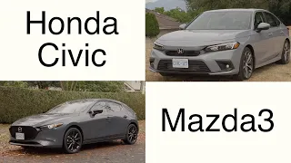 New Honda Civic VS Mazda3 comparison