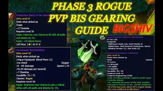 Season Of Discovery- Phase 3 Rogue Full Bis PvP Gear Guide RANK 1 PvP/PvE sets.
