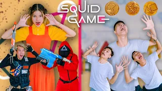 SQUID GAME 2021 Million Dollar Bonus | Nerf War Warriors Game Green Light Red Light And Cup Of Candy