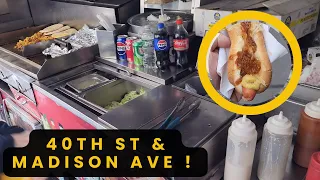 Dirty Water Hot Dog Cart on Madison Ave!  | NYC Hot Dog Stands