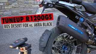 BMW R 1200 GS Slip-On Soundcheck: BOS Desert Fox vs. Akrapovic Carbon Black 2018