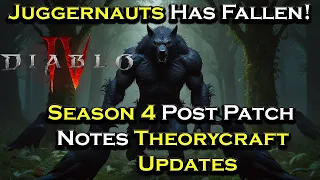 Updates To My Ravens, Poison Creeper, And Wolves Builds Season 4 Final Patch Notes Adjustments.