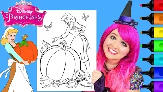 Coloring Cinderella Halloween Disney Princess Coloring Page Prismacolor Markers | KiMMi THE CLOWN