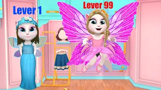 Angela Lv1 Vs Angela Lv99 | My Talking Angela 1 VS My Talking Angela 2