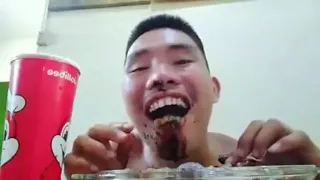 Boy Tapang Mukbang GRUB WORM Batud Exotic Food