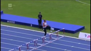 🇧🇪 Belgian shot putter Jolien Maliga Boumkwo running 100 m hurdles ❤️🥹