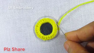 Hand Embroidery Amazing Circle Design,Mirror Work,Circle Embroidery Stitch,Circle Design Stitch