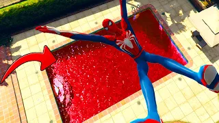 GTA 5 - Epic Fails And Epic Ragdolls #16 - Spiderman Trampoline Jumps And Fails