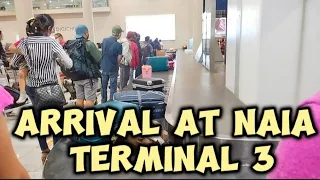 ARRIVAL AT NAIA TERMINAL 3 AIRPORT