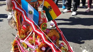 Inicio de la entrada con fe y devoción a la Virgen de Urkupiña Liniers 2023 Bs As Argentina