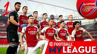 myLeague #1 - Arsenal FC || Rough Start to the Season - eFootball 24 || BENNIE FEITZ