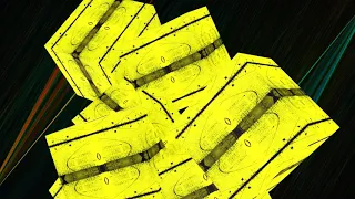 Free VJ Clip Content - Yellow Cubes in Color Rain