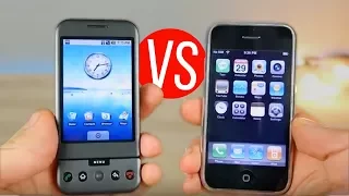 Сравнение IPhone 2G VS первый ANDROID!!!