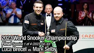 2023 World Snooker Championship Final: Luca Brecel vs. Mark Selby (Full Match Part 1/4)