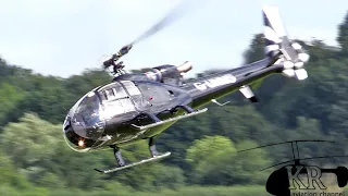 SA314B Gazelle helicopter at Redhill Aerodrome, UK