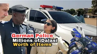 German Police present millions of dalasi worth of Items to Gambia Police.