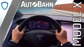 AutoBahn - Tesla Model X Long Range (2020) - POV drive | 100-200 km/h | Top speed