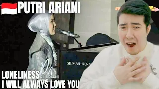 [REACTION] 🇮🇩Putri Ariani sing ''I Will Always Love You and ''Loneliness'' Indonesian culture 2024