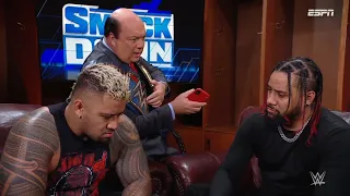 Jimmy Uso con Solo Sikoa y Paul Heyman en BackStage - WWE SmackDown 24 de Febrero 2023 Español