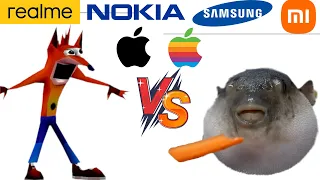 Pufferfish VS Crash Bandicoot WOAH but famous phone ringtones
