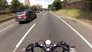 Harley Davidson Forty Eight Bx48 Cruising Brooklyn BQE and Mcguinness Blvd Go Pro