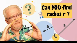 Can YOU find the radius of the small yellow circle? | Step-by-step instructions| Pythagorean theorem