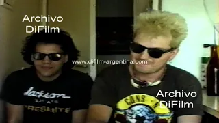 Lito Pared - Andres Gimenez - Banda de rock argentino Beso Negro 1990