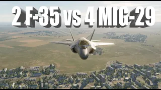 2 F-35 Lightning II vs 4 Mig-29 Fulcrum