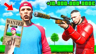 24 STUNDEN 5.000.000€ KOPFGELD JAGEN GTA 5 RP!