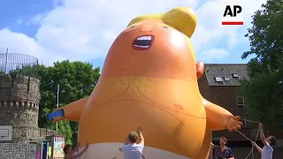 Protesters to fly Trump Baby balloon over parliament during his UK visit