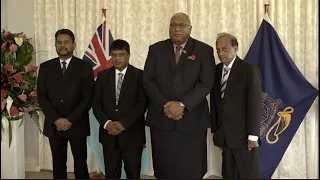 Fijian President officiates at the Swearing-In ceremony for President Court of Appeal at State House