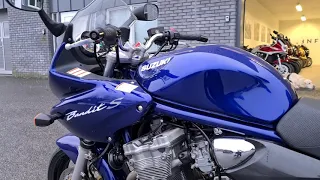 2000 Suzuki GSF 600 S Bandit cold engine start and walkaround