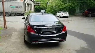 Сочный выхлоп на Mercedes S500 в кузове W222