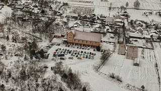 Свято Різдва Христового. Дві Церкви ХВЄ з висоти село Тинне