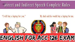 Direct-Indirect Speech in English Grammar | ICE PART-1 FOR ACC 126 WRITTEN