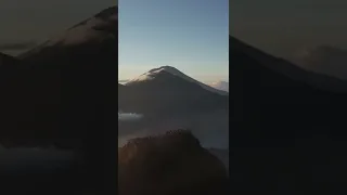 Cinematic drone video of Mount Batur, Bali