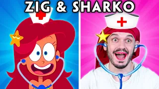 Nurse Marina - Zig & Sharko With Zero Budget | Funny Cartoon Parodies | Hilarious Cartoon