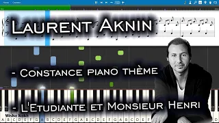 Laurent Aknin - Constance - L'Etudiante et Monsieur Henri [Piano Tutorial | Sheets | MIDI] Synthesia