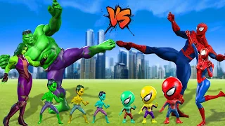 Superheroes Spiderman Rescue 2 Baby Spiderman from Joker, Venom vs Hulk | Will Baby Spider Win